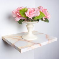 Moderne Marmor Imitation Schwebendes Regal, Kinderzimmer Benutzerdefinierte Handgemachtes Wandregal, Küchenregal, Badezimmerregal von DesignsByManuel