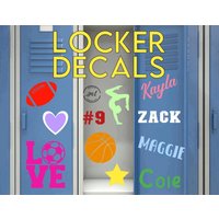 Schulschließe Aufkleber Sport Locker Name Camp Locker Monogramm Boy Mädchen Kinderaufkleber von DesignsByMorganLeigh