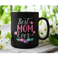 Beste Mutter Aller Zeiten, Mutter-Niedliche Blumen-Kaffee-Tasse | 11 Oder 15 Unzen - Schöne Premium-Qualitäts-Geschenkidee | Schwarz, Weiß Mit von DesignsByPascal