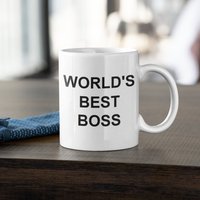 Der Beste Chef Der Welt, Das Büro Michael Scott Lustige Kaffeetasse | 11 Oder 15 Unzen - Schöne Premium-Qualitäts-Geschenkidee | Weiß, Schwarz Farbig von DesignsByPascal