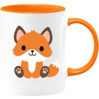 Entzückender Kawaii Baby Fuchs, Niedliche Tier-Kaffee-Tasse | 11 Oder 15 Unzen - Schöne Premium-Qualitäts-Geschenkidee | Erhältlich Mit Farbiger von DesignsByPascal