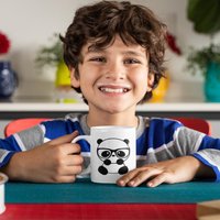 Entzückender Kawaii Baby Panda, Niedliche Tier-Kinder-Kaffee-Tasse | 11 Oder 15 Unzen - Schöne Premium-Qualitäts-Geschenkidee | Weiß Farbig Innen von DesignsByPascal