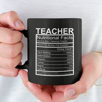 Lehrer Nährwerte, Beste Niedliche Kaffeetasse - Schöne Premium-Qualität Geschenkidee | Erhältlich Mit Farbe von DesignsByPascal