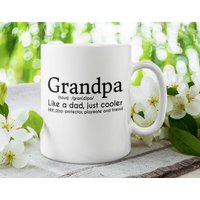 Opa Wörterbuch Definition, Großvater Niedlich/Lustige Kaffeetasse | 11 Oder 15 Unzen - Schöne Premium-Qualitäts-Geschenkidee | Weiß Mit Farbe von DesignsByPascal