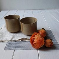 Keramik Blumentopf, Kleines Saftiges Pflanzgefäß, Kleinen Moderne Übertopf, Tee-Tasse, Kaffeebecher, Kräuter-Tee-Tasse von DesignsByViviH