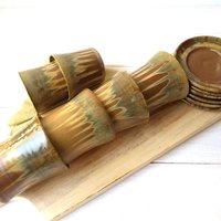 Kiddush-Tasse & Teller, Braune Kiddush-Tasse, Elias-Tasse, Becher Und Untertasse, Havdalah-Weintasse, 6-Unzen-Becher, Tonwaren-Kiddush-Set Kiddush-Tasse & Teller, Braune Kiddush-Tasse, Elias-Tasse, Becher Und Untertasse, Havdalah-Weintasse, 6-Unzen-Becher, Tonwaren-Kiddush-Set von DesignsByViviH