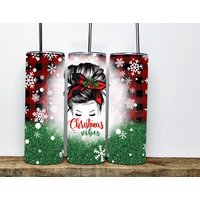 Christmas Vibes Tumbler | Weihnachts Tumbler Weihnachtsgeschenke Unter 25 Weihnachtsgeschenk Geschenke Für Sie 20Oz Skinny Mama Lebenstasse von DesignsbyLGH