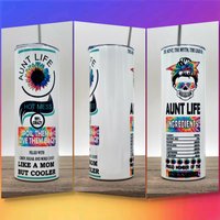 Tantelife Messy Bun Sublimated 20 Oz Skinny Tumbler von DesignsbyLGH