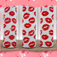 Valentinstag Tumbler | Küsse Herzen Skinny Geschenk Für Freundin Ehefrau Verlobte Sie Isolierte Becherbecher Personalisierte Becher Valentinstag Tumbler | Küsse Herzen Skinny Geschenk Für Freundin Ehefrau Verlobte Sie Isolierte Becherbecher Personalisierte Becher von DesignsbyLGH