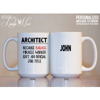 Architekt Tasse, Geschenk Für Architekten, Lustige Architekten Home Builder, Miracle Worker Badass Architect Design Nerd Mph698 von DesignsbyLindaNeeToo