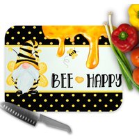 Bienen Happy Schneidebrett, Wichtel Küchendekor, Kuchen Pfanne, Cake Pan, Motiv, Bee Gnome X-Sum001 von DesignsbyLindaNeeToo