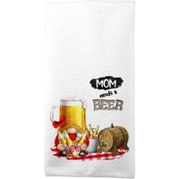 Bierwichtel Küchenhandtuch, Mama Braucht Ein Bier, Geschenk Für Sie, Muttertag, Mama, Humor Geschenk, Loslassen, Bar Zubehör 7-Sum007 von DesignsbyLindaNeeToo