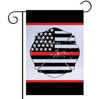 Feuerwehrmann Flagge Dünne Rote Linie Geschenk Für Feuerwehrmann, Garten Home Feuerwehr Dekor Frau Usa Q-Aaa004 von DesignsbyLindaNeeToo