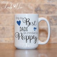 Gefördert, Mohn, Mohn Becher Zum Offenbaren Opa Geschenk, Becher, Neue Opa-Kaffee-Becher Baby Ankündigung Geschenk Tasse Mph413 von DesignsbyLindaNeeToo