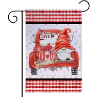 Gnome Valentine Garten Flagge, Yard Decor, Happy Valentine's Day, Sign, Willkommensflagge, Liebesflagge, Love Flag 7-Val001 von DesignsbyLindaNeeToo