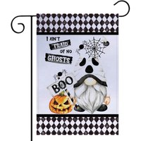 Halloween Garten Dekoration, Süße Gnom Geister Haus Flagge, Herbst Hof Zeichen, Willkommen Dekor, Kürbis 7-Hal001 von DesignsbyLindaNeeToo