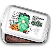 Halloween Kuchenform, Süße Frankenstein Gnome Auflaufform, Keksdose, Keksschale, Weihnachtskochzubehör Kürbis Blech Backwaren 7-Hal007 von DesignsbyLindaNeeToo