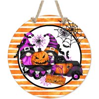 Halloween Schild, Keramik Gnom Hexe Küche Wandschild, Gruseliges Veranda Dekor, Herbst Wanddekoration, Tiered Tablett Akzent, Haustür 7-Hal002 von DesignsbyLindaNeeToo