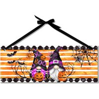 Halloween Zwerg Türschild, Hexe Dekoration Haustürschild, Türschild Herbst, Hartfaserplatte, 7-Hal004 von DesignsbyLindaNeeToo