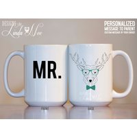 Herr Hipster Hirsch Kaffee-Haferl, Geschenk Für Ihn, Lustige Geschenk, Becher, Mr-Geschenk-Idee, Deer Becher Geek Tasse Nerd Mph194 von DesignsbyLindaNeeToo
