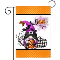 Hexen-Zwerg-Garten-Flagge, Halloween-Dekoration, Süße Fledermaus-Zwerg-Haus-Flagge, Herbst-Yard-Dekoration, Geist-Flagge, Kürbis 7-Hal010 von DesignsbyLindaNeeToo