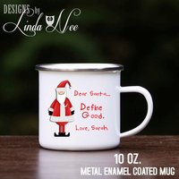 Kinder Weihnachten Becher, Camping Lustige Heiße Schokolade Tasse Heißen Kakao, Kakao Kinder, Weihnachtsgeschenk, Santa Mh12 von DesignsbyLindaNeeToo