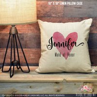 Magd Der Ehre Hochzeitsgeschenk Von Braut Personalisierte Kissen Für Hochzeit Party Geschenk Dusche Geschenke Brautjungfer Pcp44 von DesignsbyLindaNeeToo
