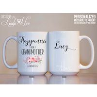 Personalisierte Glück Wird Becher Großmutter, Großmutter Geschenk, Oma Baby Offenbaren Becher, Schwangerschaft Ankündigung, Mph255 von DesignsbyLindaNeeToo