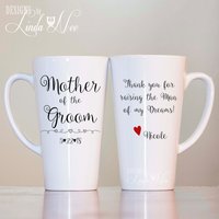 Personalisierte Mutter Der Groom Becher in Law Geschenk Hochzeit Danke Braut-Dusche Mph57 von DesignsbyLindaNeeToo