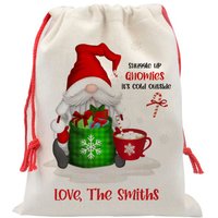 Personalisierter Weihnachtssack, Wichtel Extra Groß Weihnachtsgeschenk Tasche, Spielzeug 7-xms016 von DesignsbyLindaNeeToo