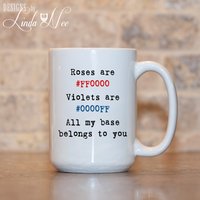 Rosen Sind Rot-Becher, Kaffeebecher, Programmierer Becher, Basis Tee Tasse, Lustige Geek Zitat Nerd-Becher, Geek-Becher, Becher Msa7 von DesignsbyLindaNeeToo