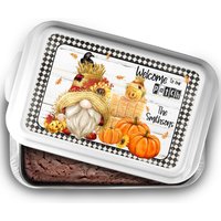 Süße Herbst Wichtel Schale, Personalisierte Keksdose, Erntedank Kochzubehör, Kürbis Dose, Personalisierte Backwaren 7-Fal005 von DesignsbyLindaNeeToo