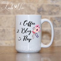 Tasse Kaffee Blog Nap, Blogger-Becher, Blogger Geschenk, Inspirierend Becher, Schreibtisch-Accessoires, Schreibtisch Dekor, Motivation Tasse, Zitat von DesignsbyLindaNeeToo