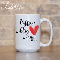 Tasse Kaffee Blog Nap, Blogger Geschenk, Inspirierend Becher, Schreibtisch Zubehör, Dekor, Motivierende Zitat Msa172 von DesignsbyLindaNeeToo