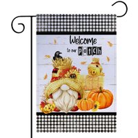 Vogelscheuche Gnom Willkommen in Unserem Patch Herbst Niedlichen Flagge, Outdoor Garten Dekor , Housewarming Geschenk, Landschaft 7-Fal005 von DesignsbyLindaNeeToo