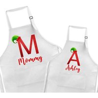 Weihnachts Schürze, Personalisierte Elfen Back Weihnachtsgeschenk, Weihnachtsgeschenke X-Xms047 von DesignsbyLindaNeeToo