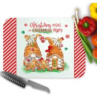 Weihnachtswünsche Und Lebkuchenwünsche, Weihnachtswichtel Motiv, Schneidebrett, Candy Cane, Pfefferminz Bonbons, Weihnachtsgeschenk 7-xms013 von DesignsbyLindaNeeToo