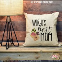 Weltweit Beste Mama Kissen Geschenk Für Custom Mutter Kissenbezug Akzent Muttertagsgeschenk Werfen Pcp112 Personalisiert von DesignsbyLindaNeeToo