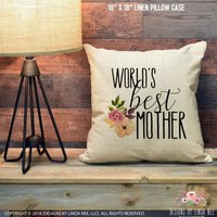 Weltweit Beste Mutter Kissen Geschenk Für Mama Custom Kissenbezug Akzent Tagesgeschenk Personalisierte Geburtstagsgeschenk Pcp111 von DesignsbyLindaNeeToo