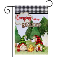 Zwerge Zeltplatz Flagge Camping Mit My Gnomies Gartenfahne Hof Stellplatz Dekoration Camper 7-cmp001 von DesignsbyLindaNeeToo