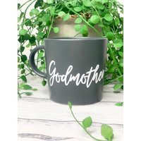 Personalisierte Patin Und 300Ml Dunkelgrau Tasse Paar Geschenk Personalisierte Patin Und 300Ml Dunkelgrau Tasse Paar Geschenk von Designsbyaliciaa