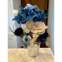 Glückliches Chanukka Seidenblumengesteck von Designsbysusanstudio