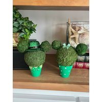 st. Patrick's Day Mickey & Minnie Topiaries von Designsbysusanstudio