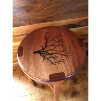 Sapele Holz Barhocker Mit Inlay von Designsinwood19