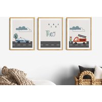 Kinderzimmer Deko Junge, Poster Set Jungenzimmer, Polizei Feuerwehr Bilder, Wandbilder 3Er, Kleinkind Babyzimmer Geschenk, Taufgeschenk Grün Kinderzimmer Deko Junge, Poster Set Jungenzimmer, Polizei Feuerwehr Bilder, Wandbilder 3Er, Kleinkind Babyzimmer Geschenk, Taufgeschenk Grün von Designstage