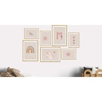 Kinderzimmer Poster Mädchen, Altrosa Boho Kinderzimmderdeko, Wandbilder, 7Er Bilder Set, Regenbogen, Sonne, Einhorn, Schmetterling Kinderzimmer Poster Mädchen, Altrosa Boho Kinderzimmderdeko, Wandbilder, 7Er Bilder Set, Regenbogen, Sonne, Einhorn, Schmetterling von Designstage