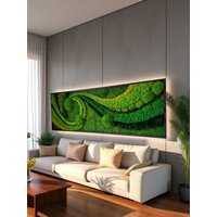 Moos Wandkunst - Konservierte Moosrahmen Natürliche Mooskunst Grüne Wanddekoration Natur Raumdekoration von Designvalentina