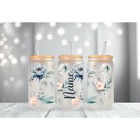 Glas Personalisiert/Mit Name Deckel Und Strohhalm Trinkglas Trinkgefäß Eiskaffee Gläser von DesignworldDe