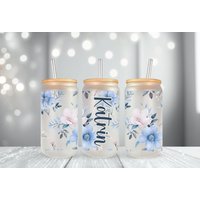 Glas Personalisiert/Mit Name Deckel Und Strohhalm Trinkglas Trinkgefäß Eiskaffee Gläser von DesignworldDe