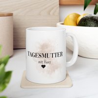 Tagesmutter Tasse/Abschiedsgeschenk Mit Herz Name Personalisierte Erzieherin Tagesmutti von DesignworldDe